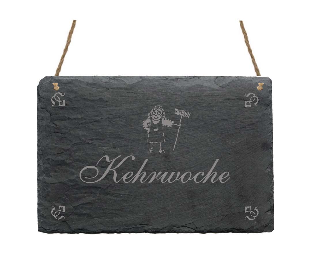 Schiefertafel « Kehrwoche »