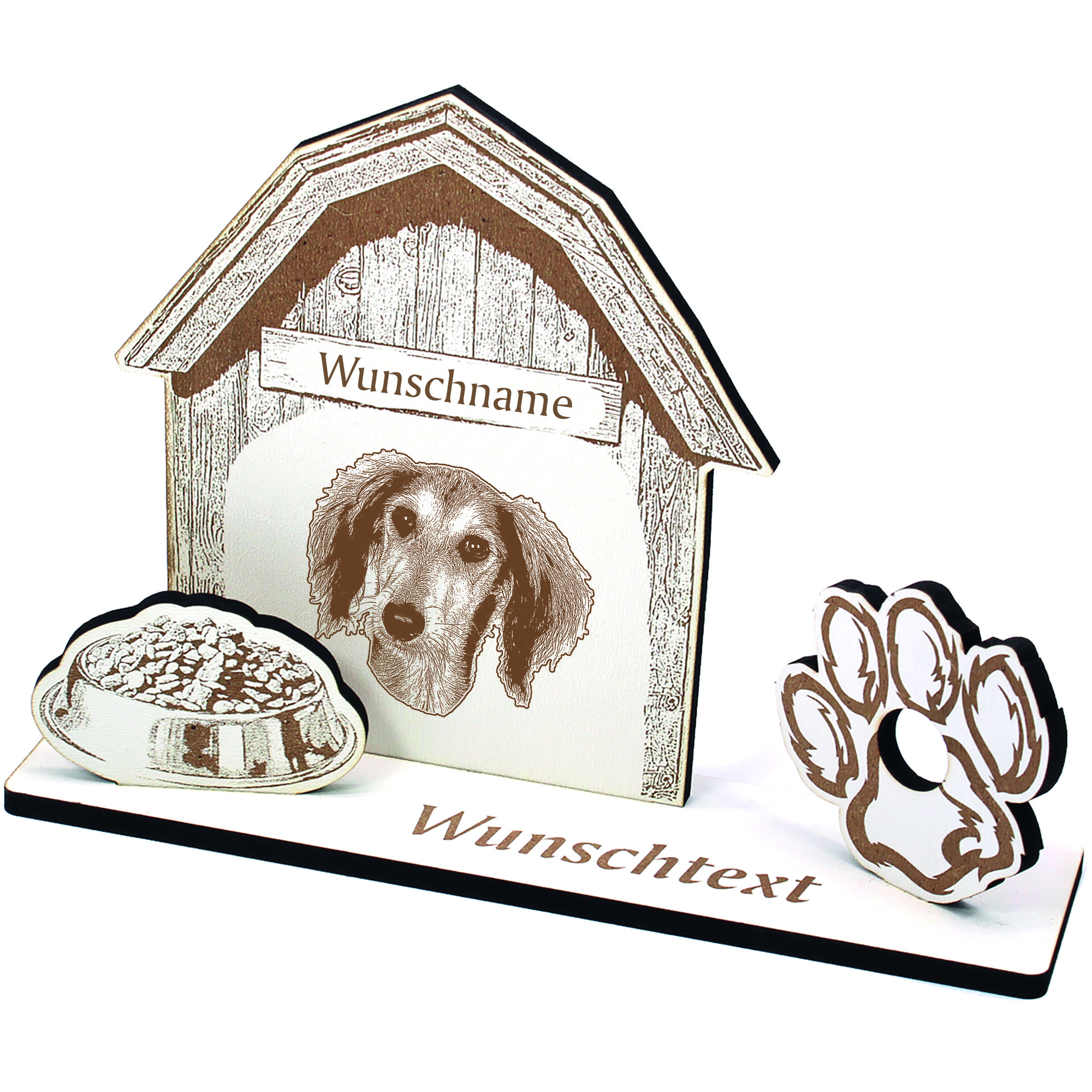 Geldgeschenk Hund Saluki  - personalisiert 20x14cm