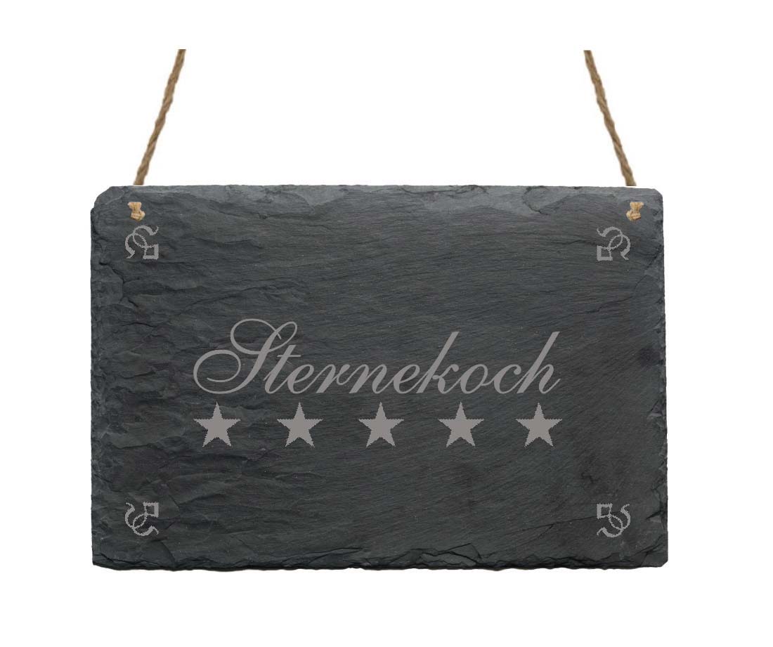 Schiefertafel « Sternekoch »
