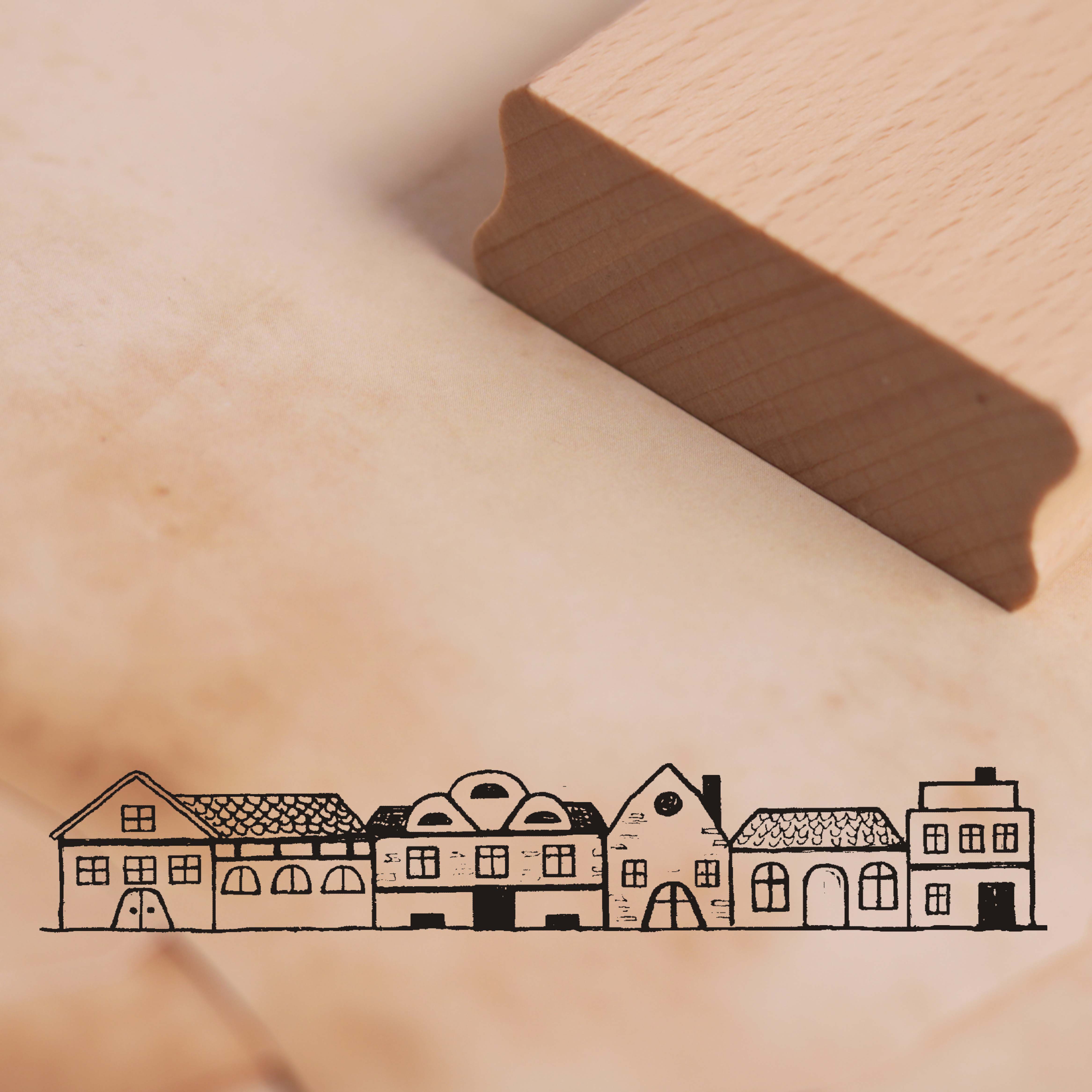Motivstempel Stadt Bordüre Stempel 98mm x 18mm