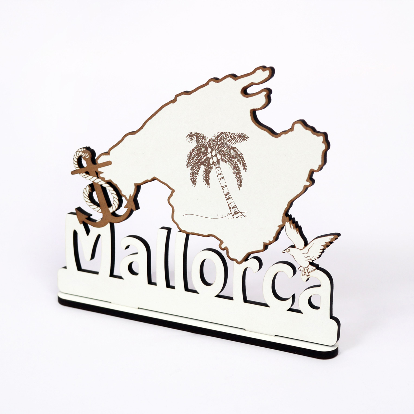 Schild « MALLORCA » zum Hinstellen - Anker Palme