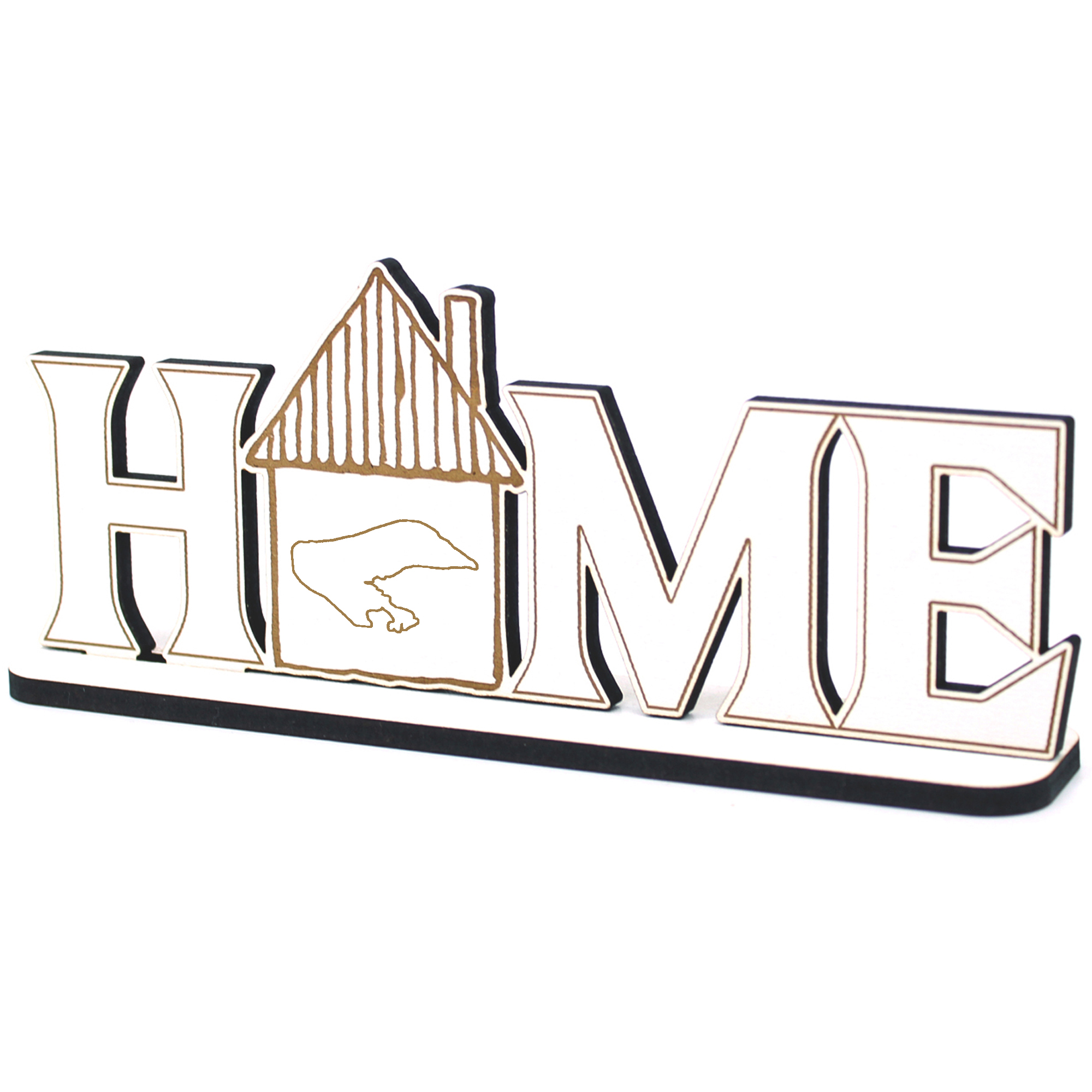 Deko Home Aufsteller Holz - Insel Borkum - 28x12 cm Holzdeko