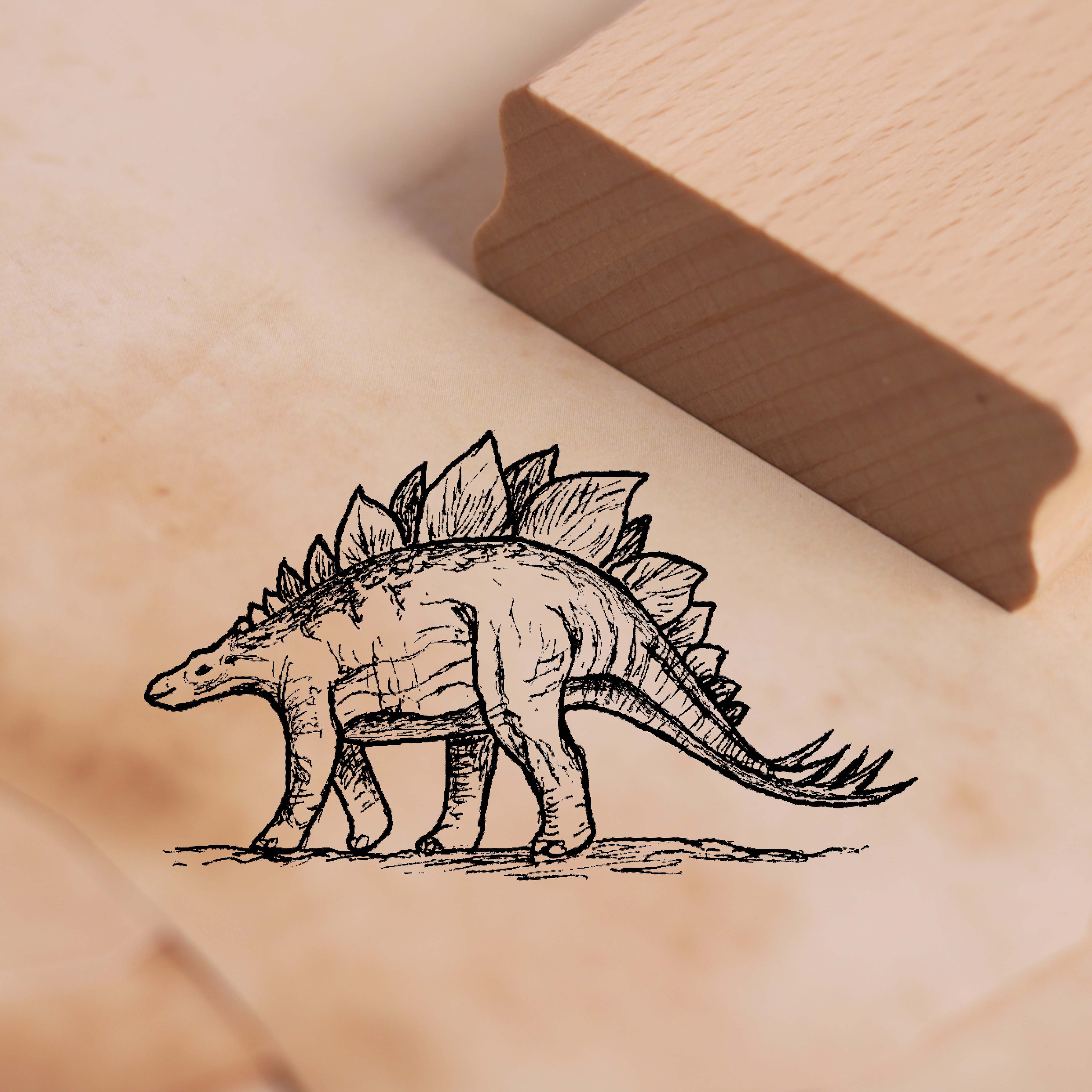 Motivstempel Stegosaurus Stempel Dinosaurier 48 x 26 mm