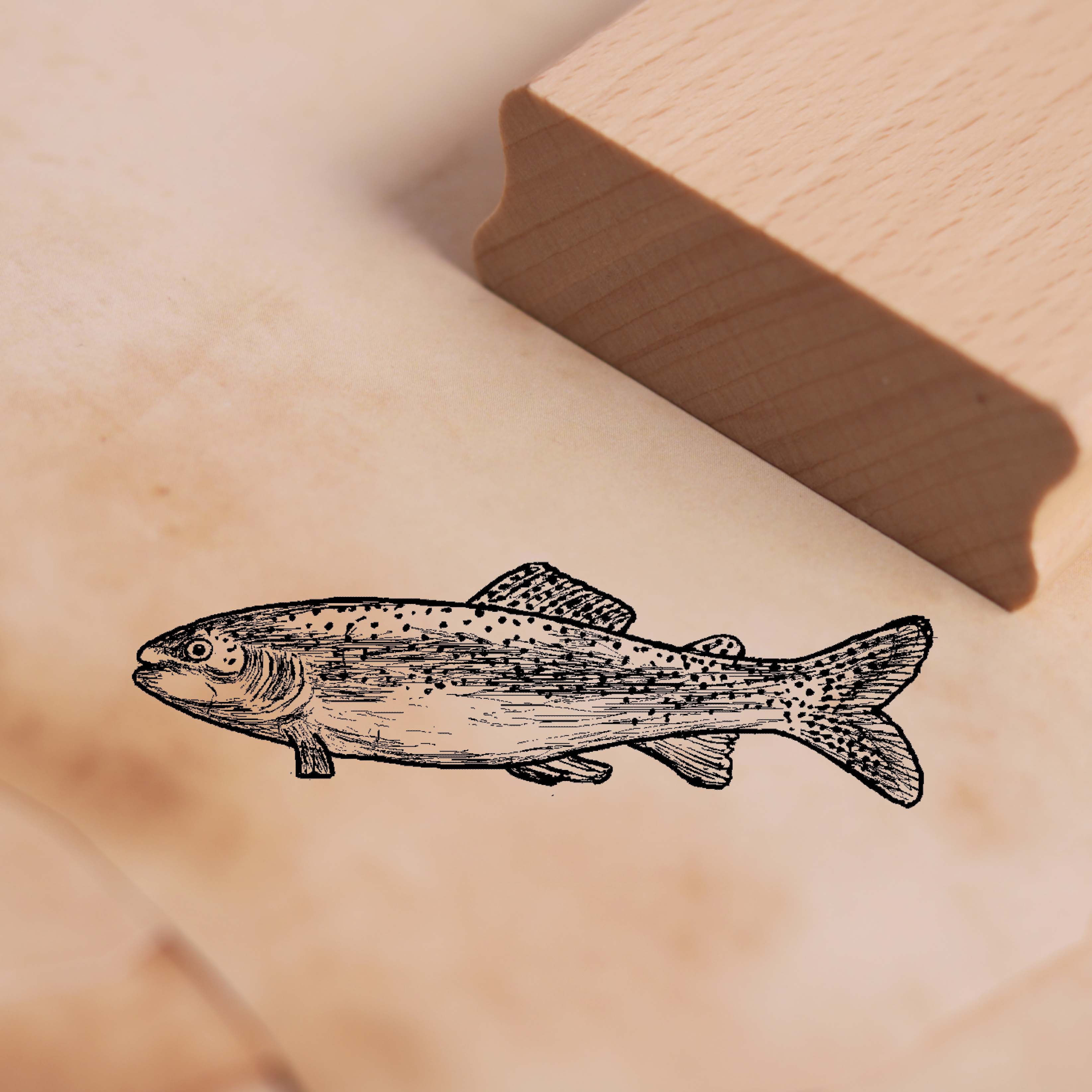 Motivstempel Lachs - Stempel 58 x 18 mm