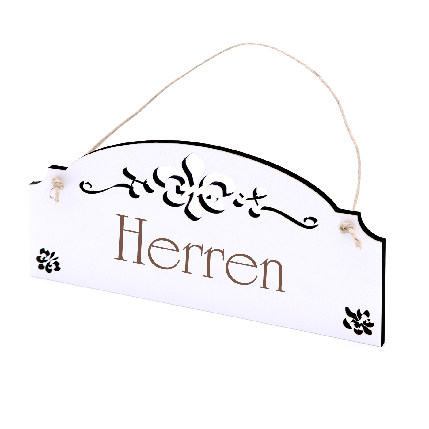 Schild Herren - Vintage Türschild mit Ornamenten
