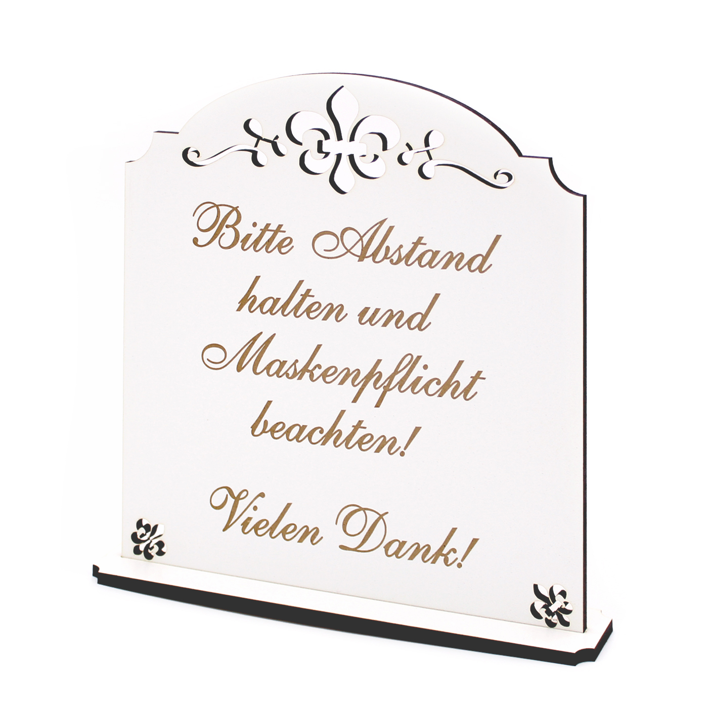 Schild Bitte Abstand halten und Maskenpflicht beachten - zum Hinstellen