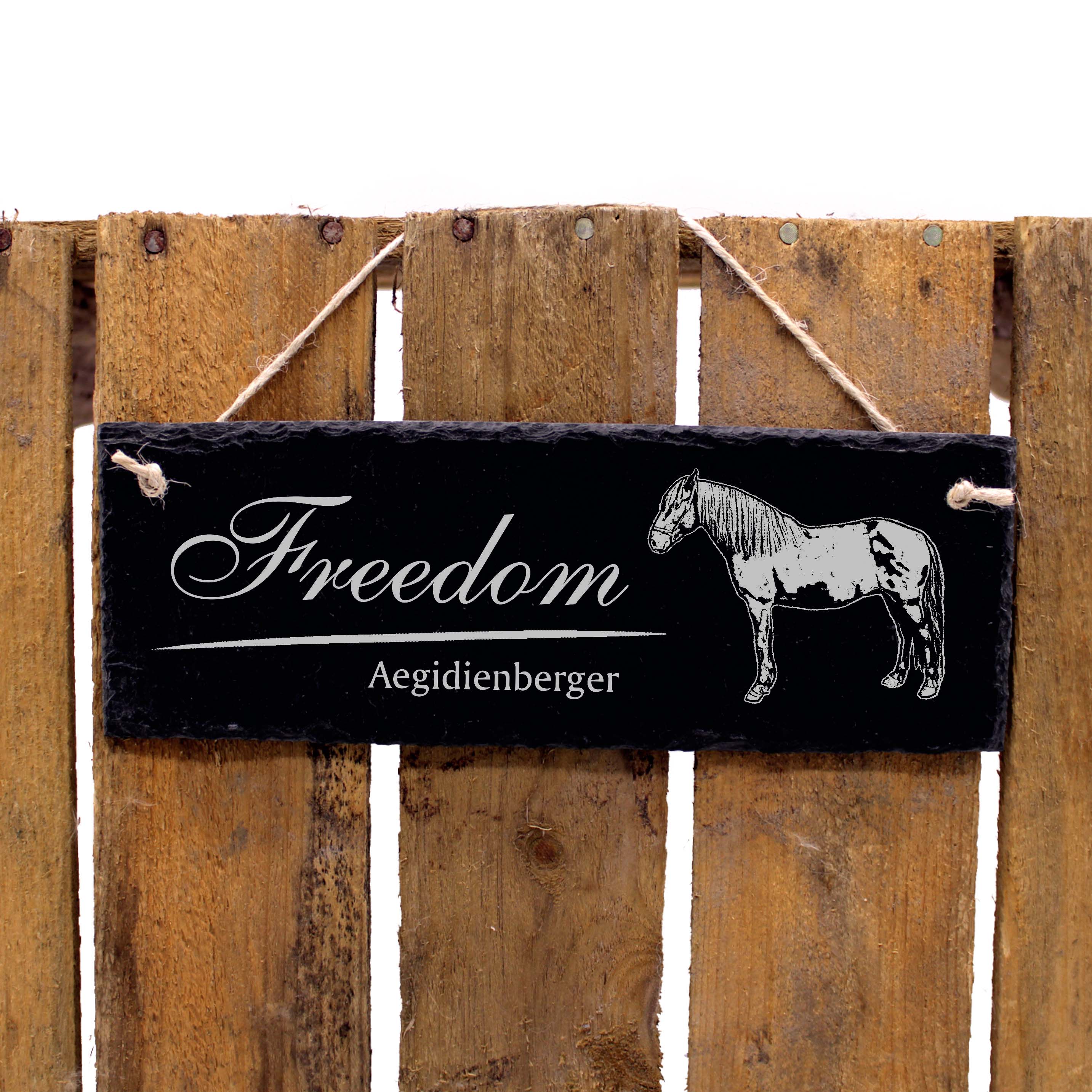 Schiefertafel Aegidienberger - Türschild mit Namen - zum Anhängen 22 x 8 cm