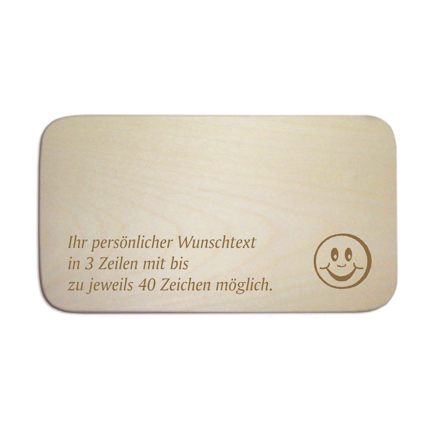 Frühstücksbrettchen « SMILEY » für Kinder - mit Wunschgravur