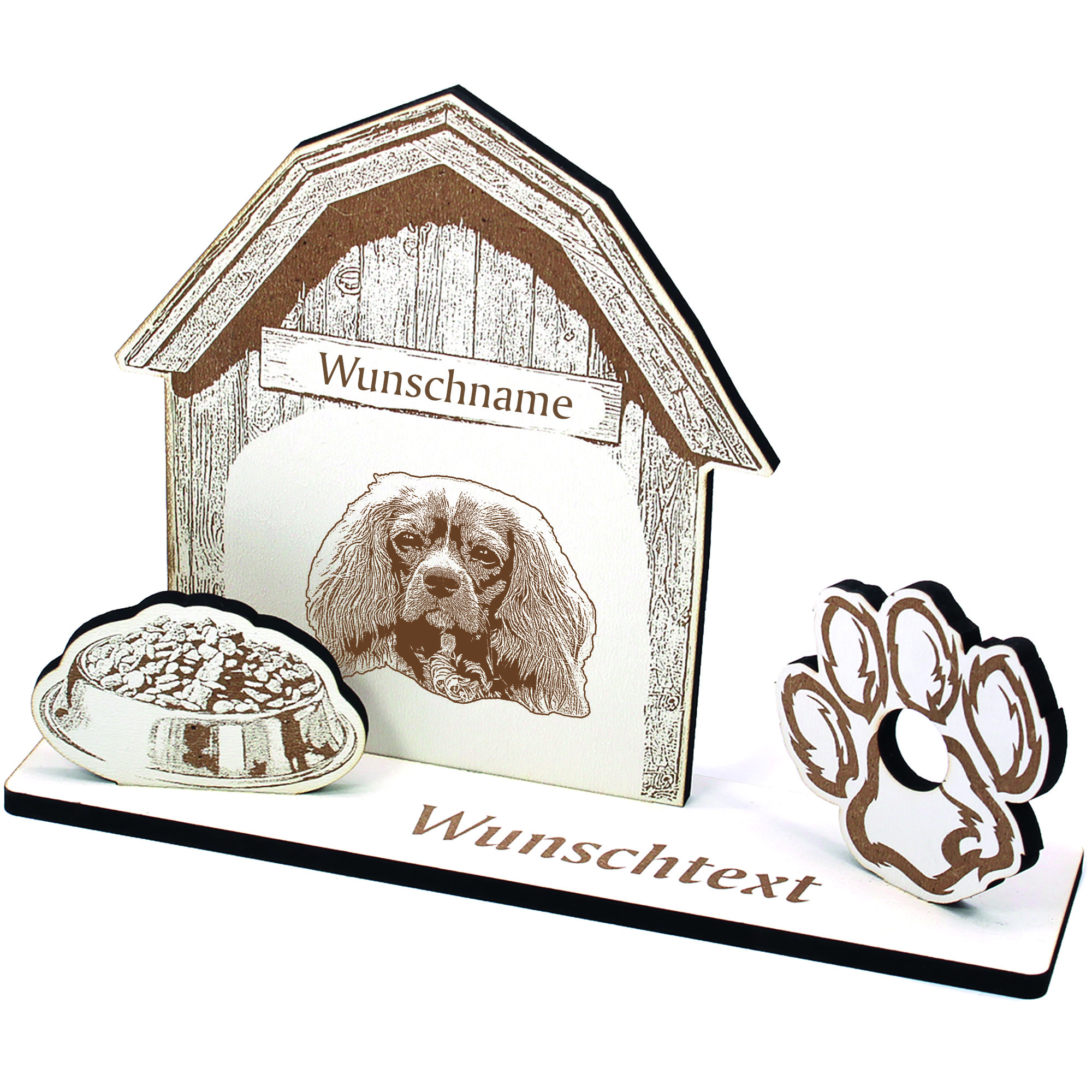 Geldgeschenk Hund Cavalier King Charles Spaniel  - personalisiert 20x14cm