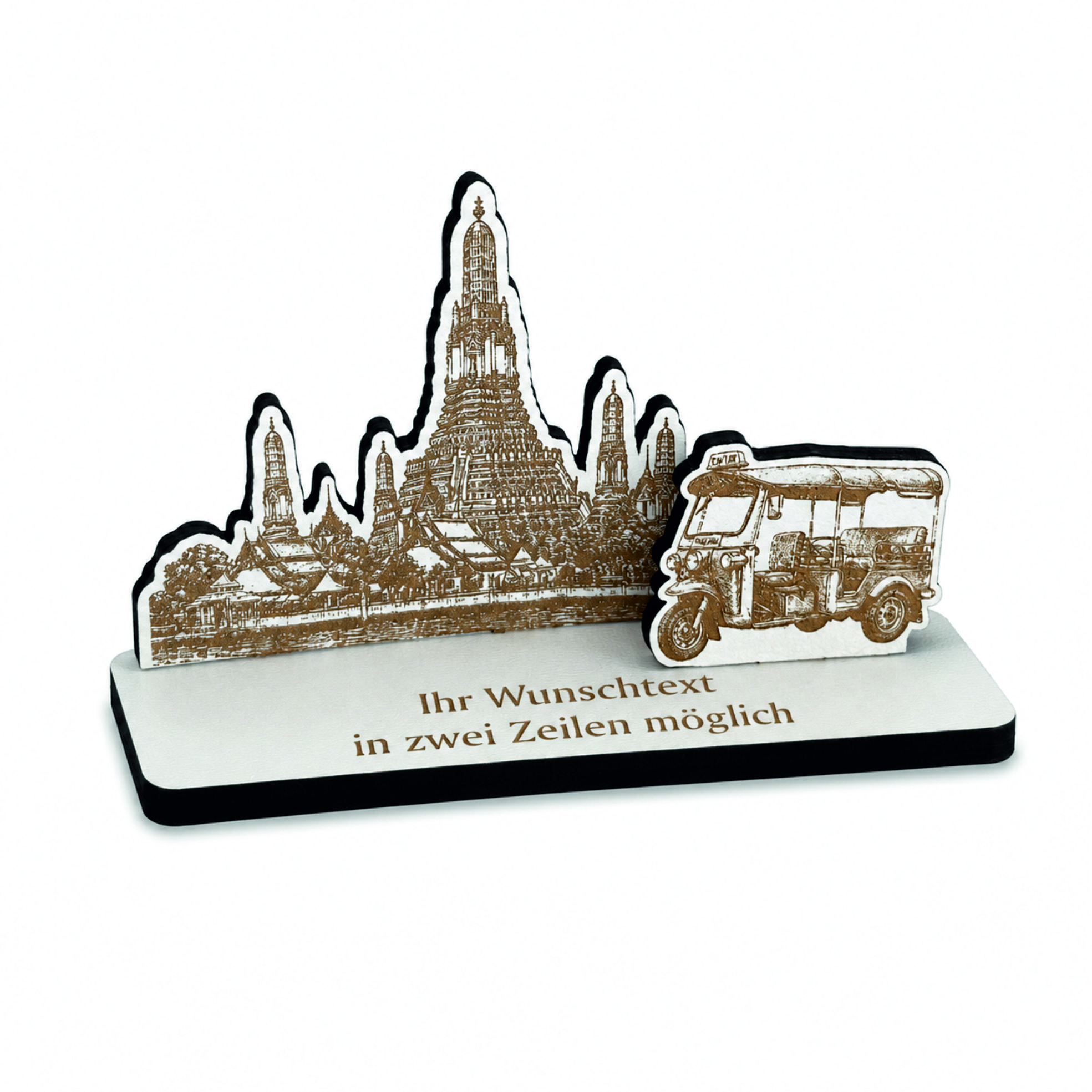 Reisegutschein Bangkok Thailand personalisiert - Schild für Geld Gutschein - 11 x 6 cm