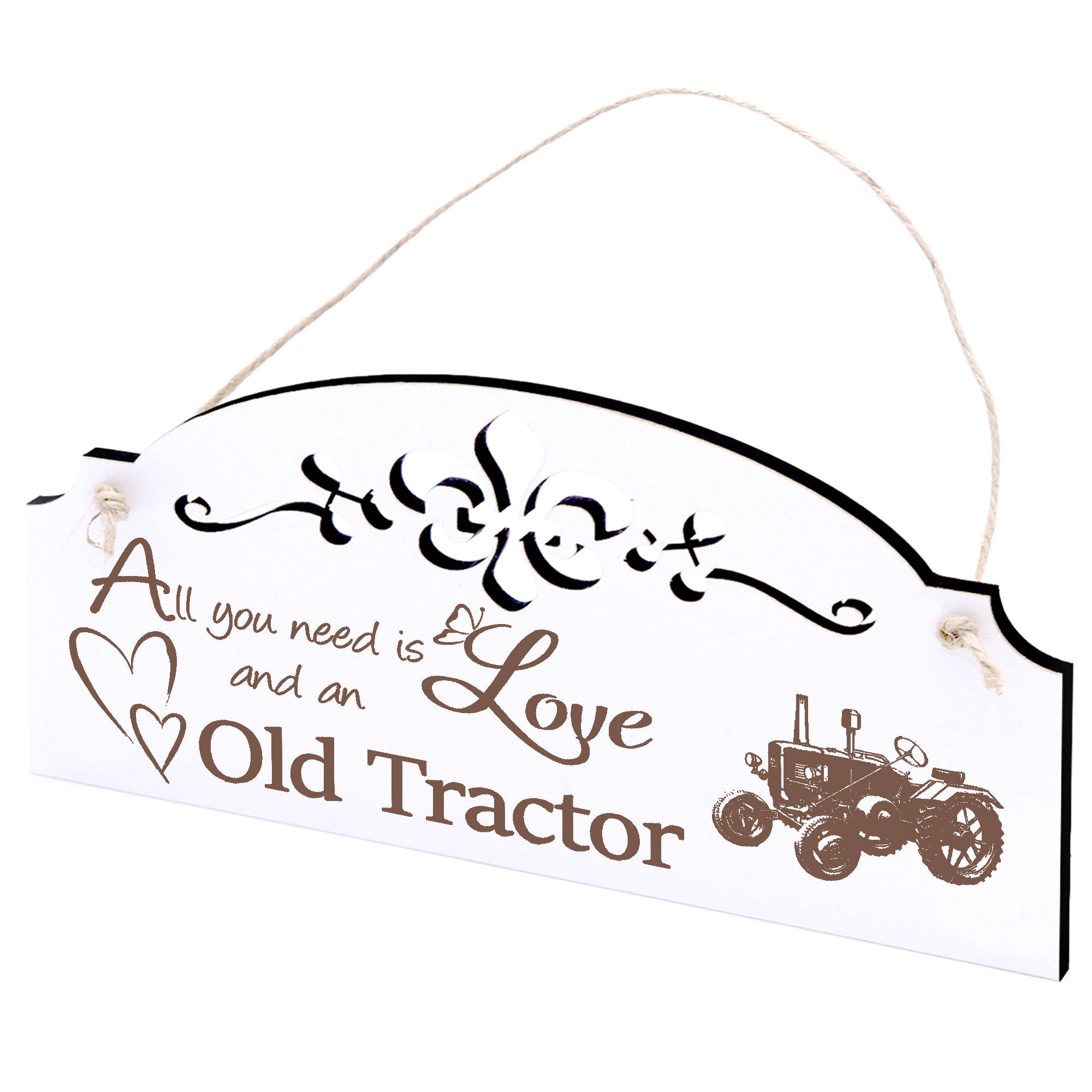 Schild alter Traktor Deko 20x10cm - All you need is Love and an Old Tractor - Holz