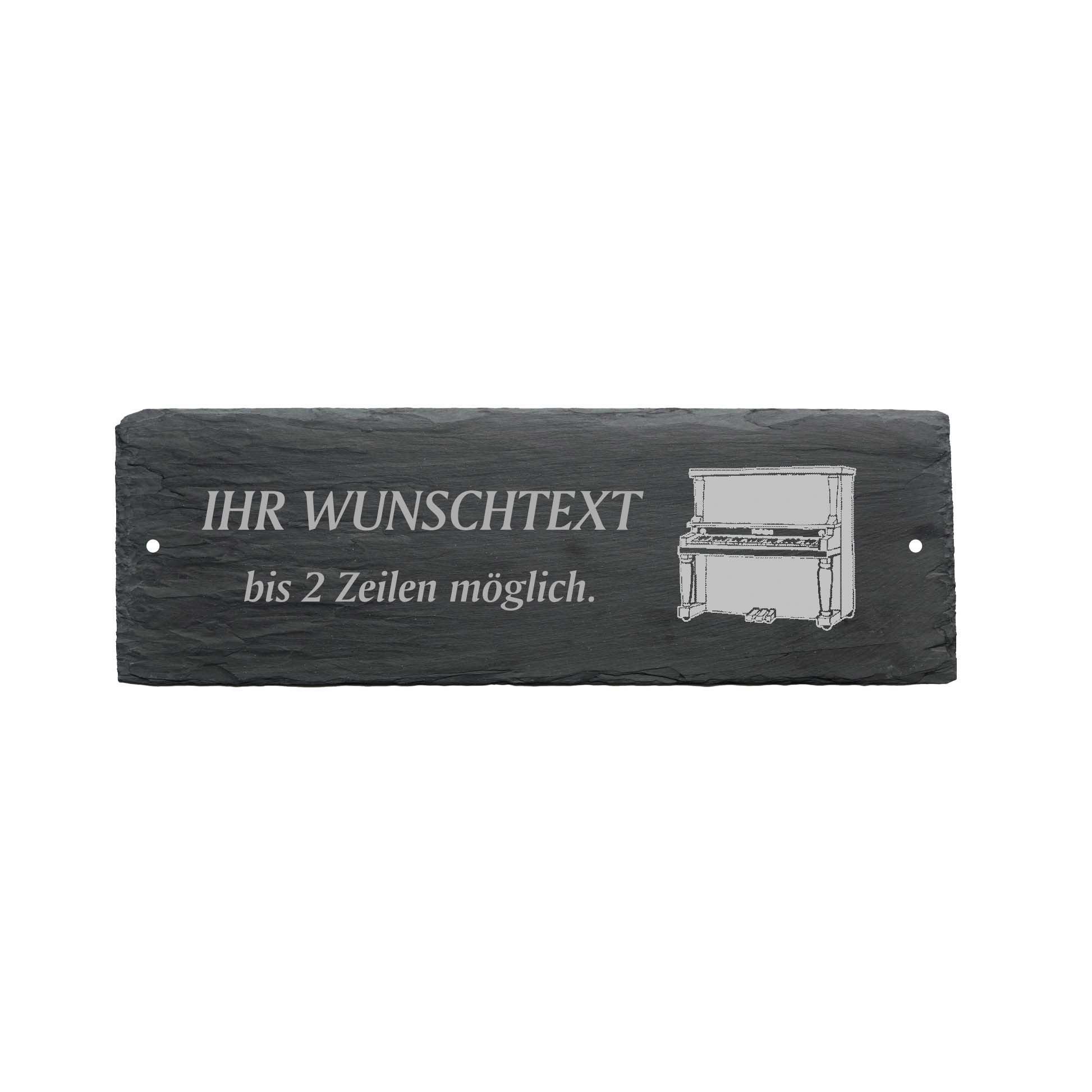 Türschild « KLAVIER » ca. 22 x 8 cm - aus Schiefer