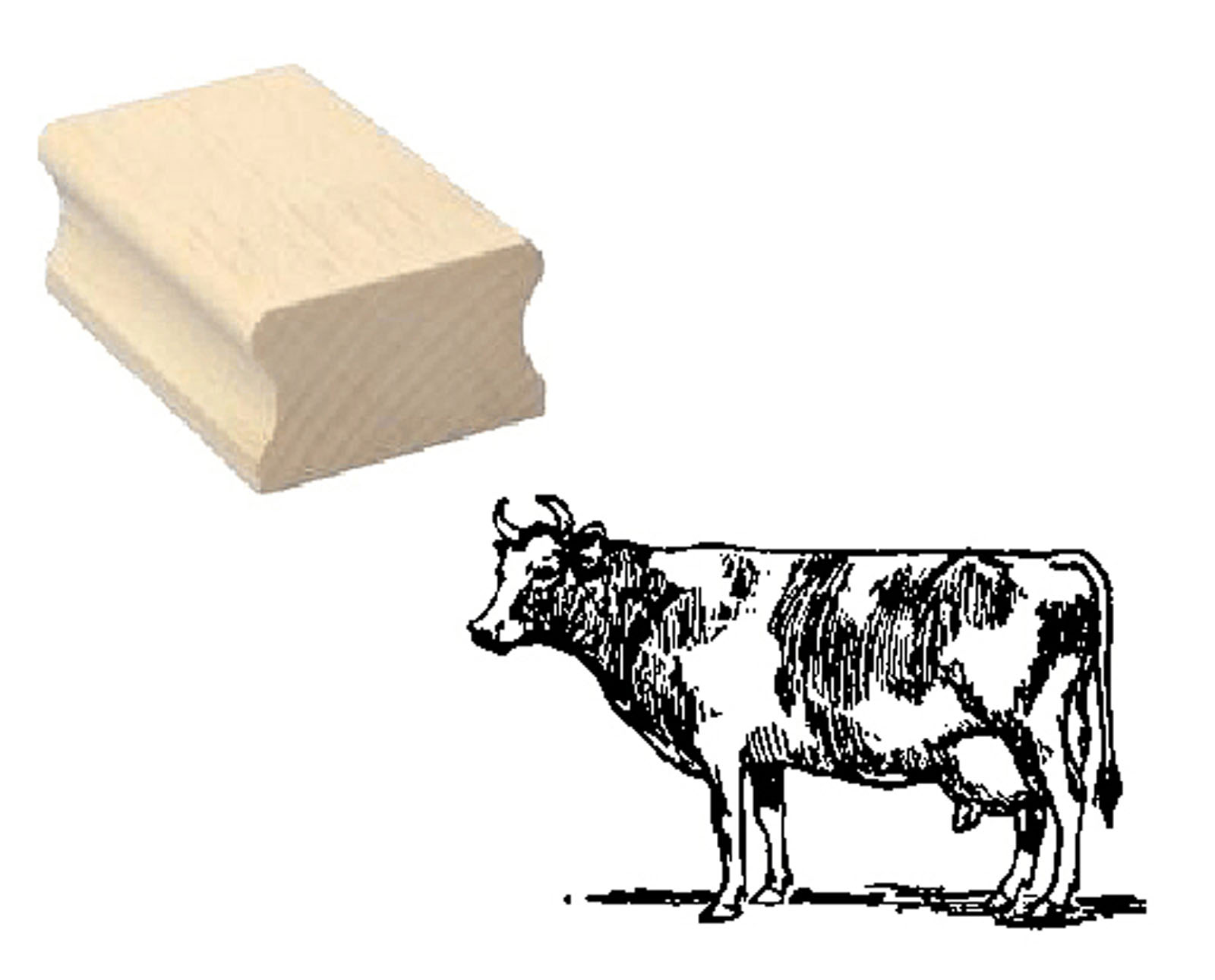 Motivstempel « Kuh - Kopf links 02 »