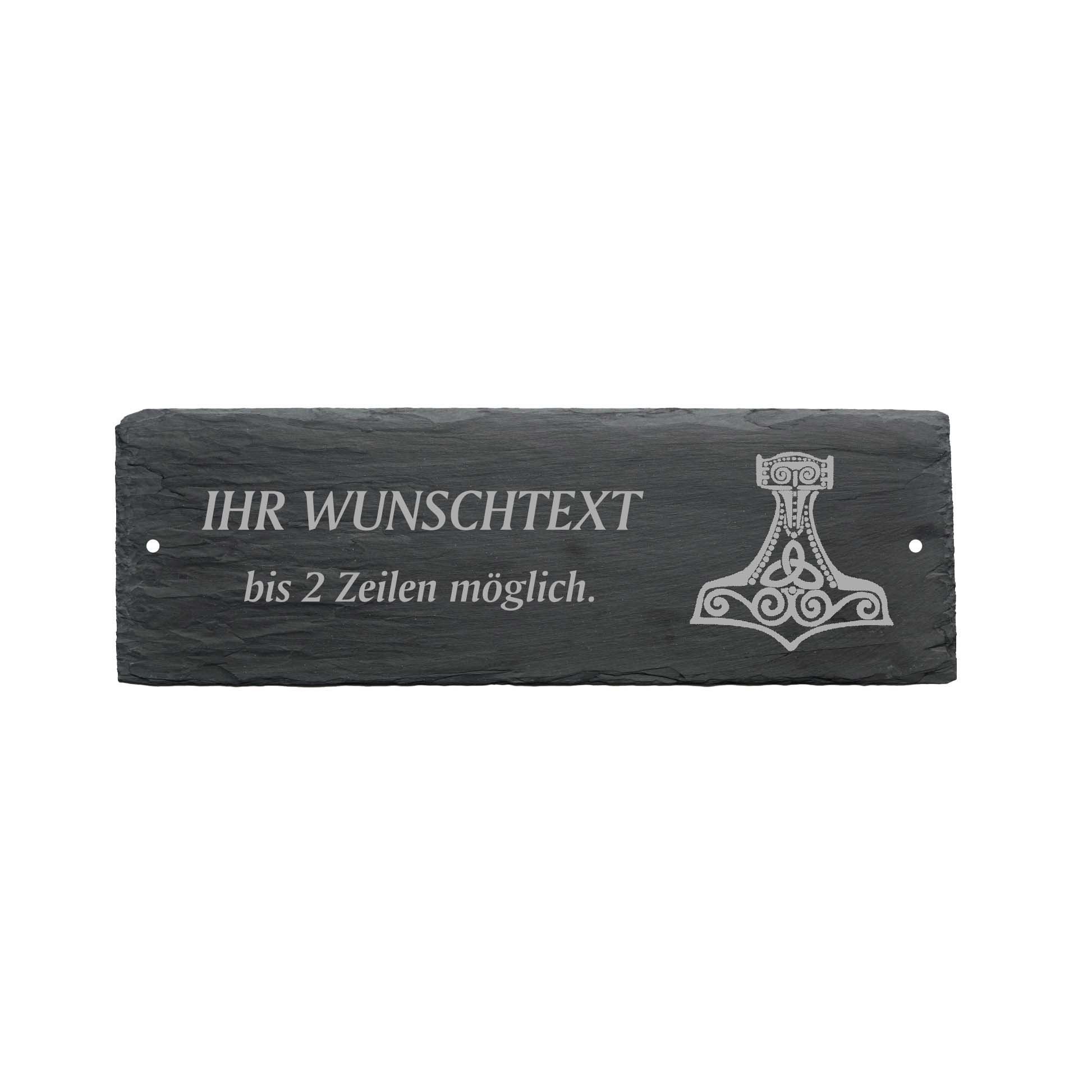 Türschild « THORSHAMMER » ca. 22 x 8 cm - aus Schiefer