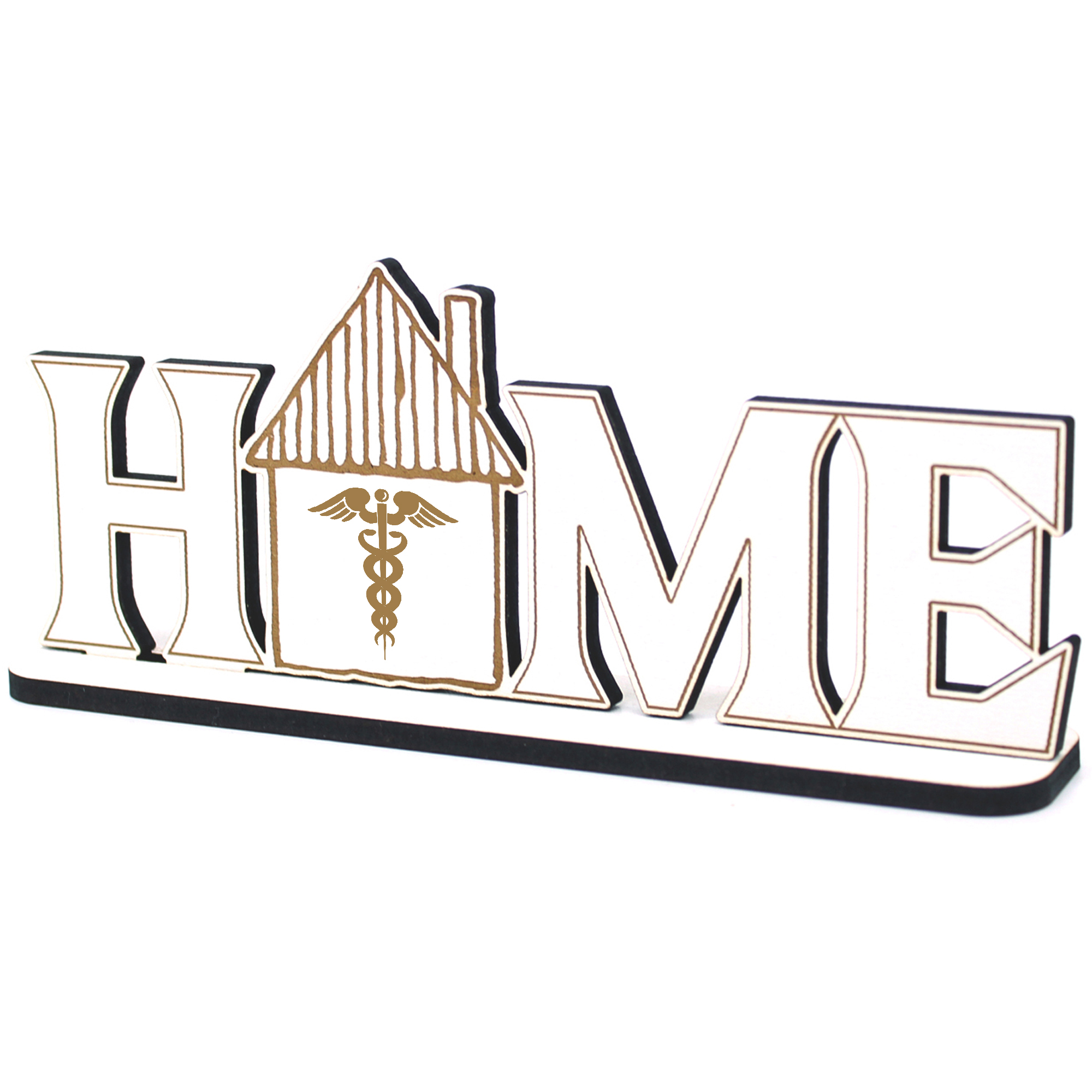 Deko Home Aufsteller Holz - Hermesstab - 28x12 cm Holzdeko