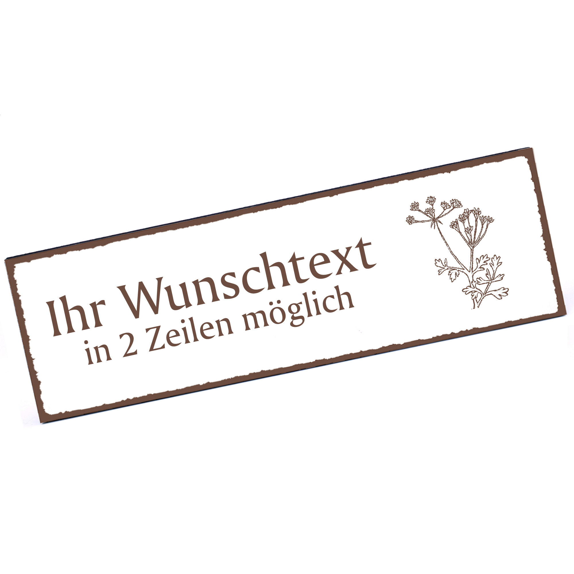 Türschild Kümmel  Namensschild personalisiert mit Gravur - 150mm x 50mm - selbstklebend