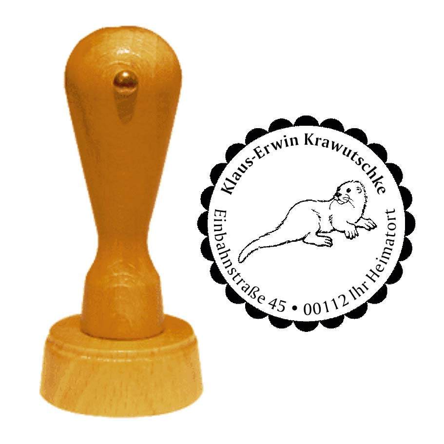 Adressenstempel « OTTER » mit persönlichem Wunschtext