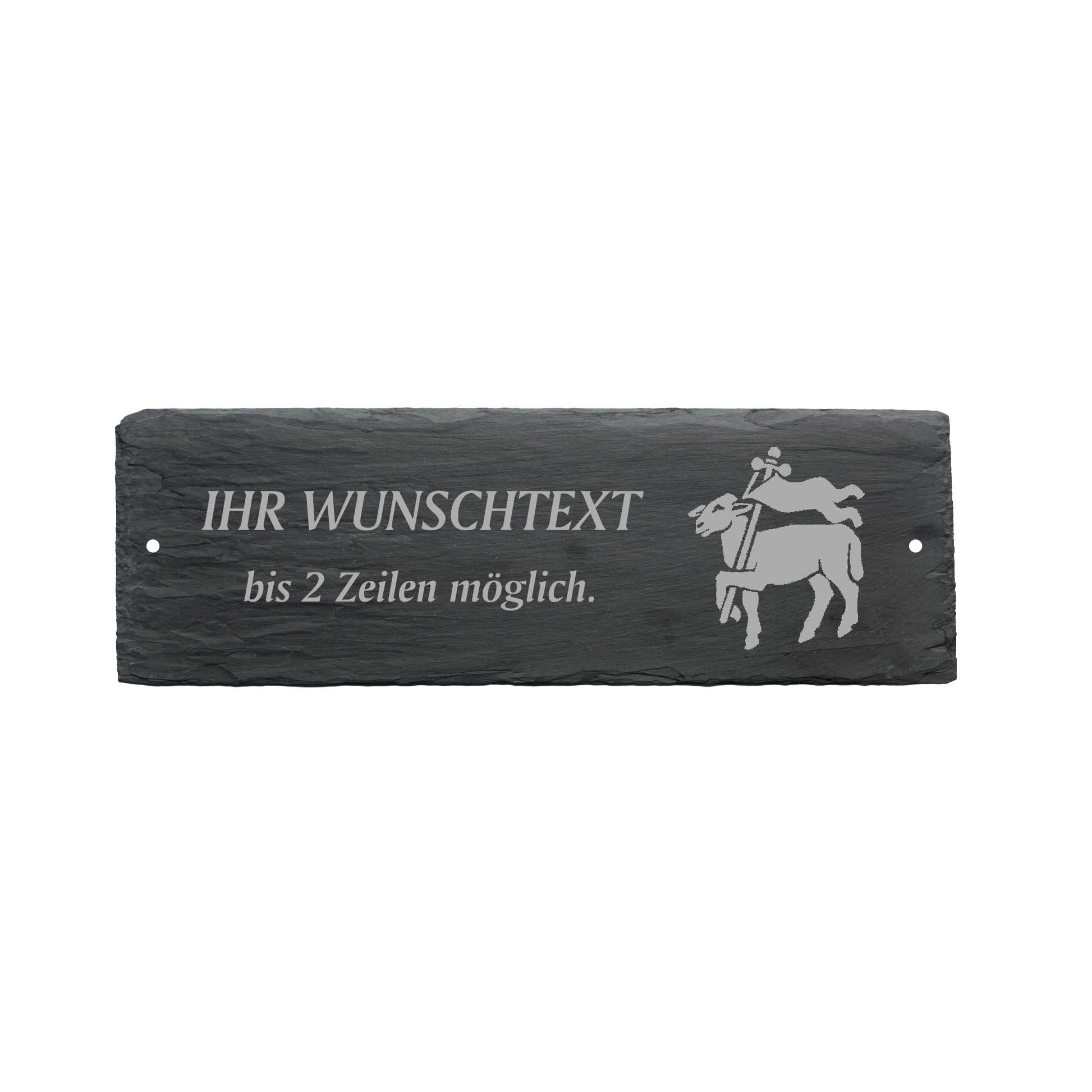 Türschild « FLEISCHER » ca. 22 x 8 cm - aus Schiefer