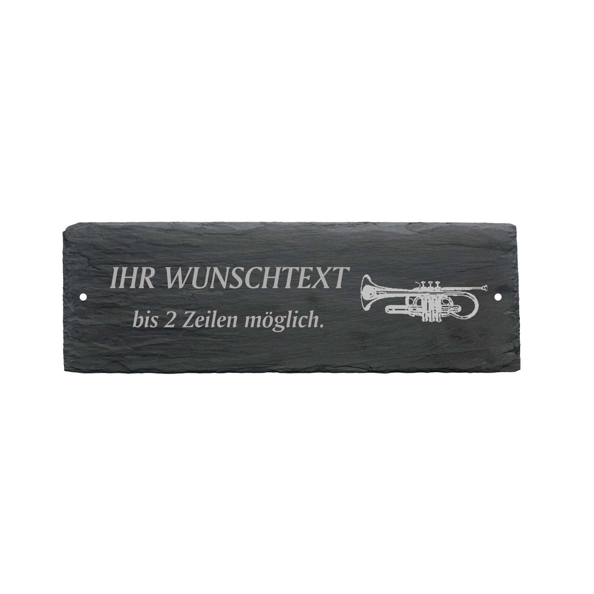 Türschild « KORNETT » ca. 22 x 8 cm - aus Schiefer