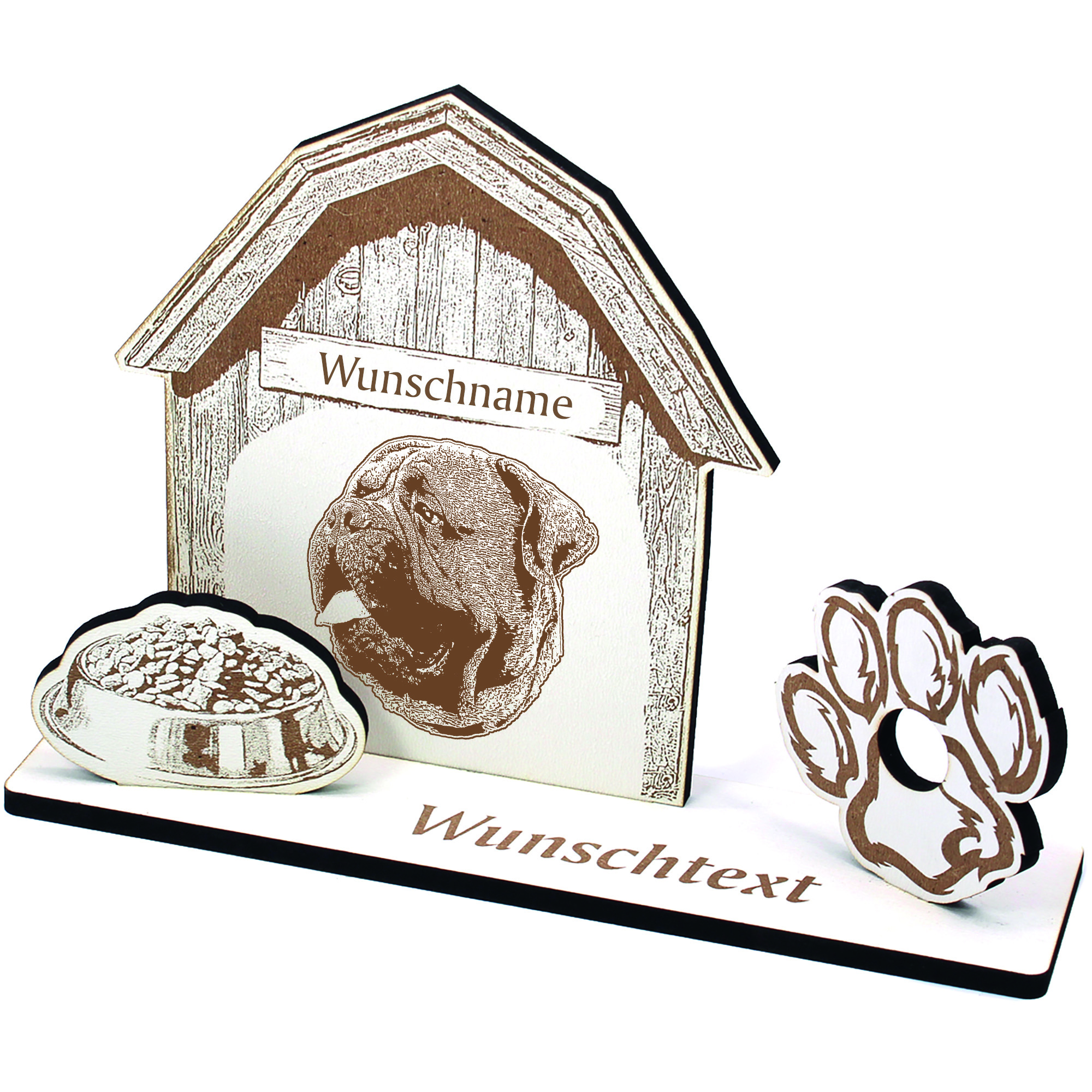 Geldgeschenk Hund Bullmastiff  - personalisiert 20x14cm
