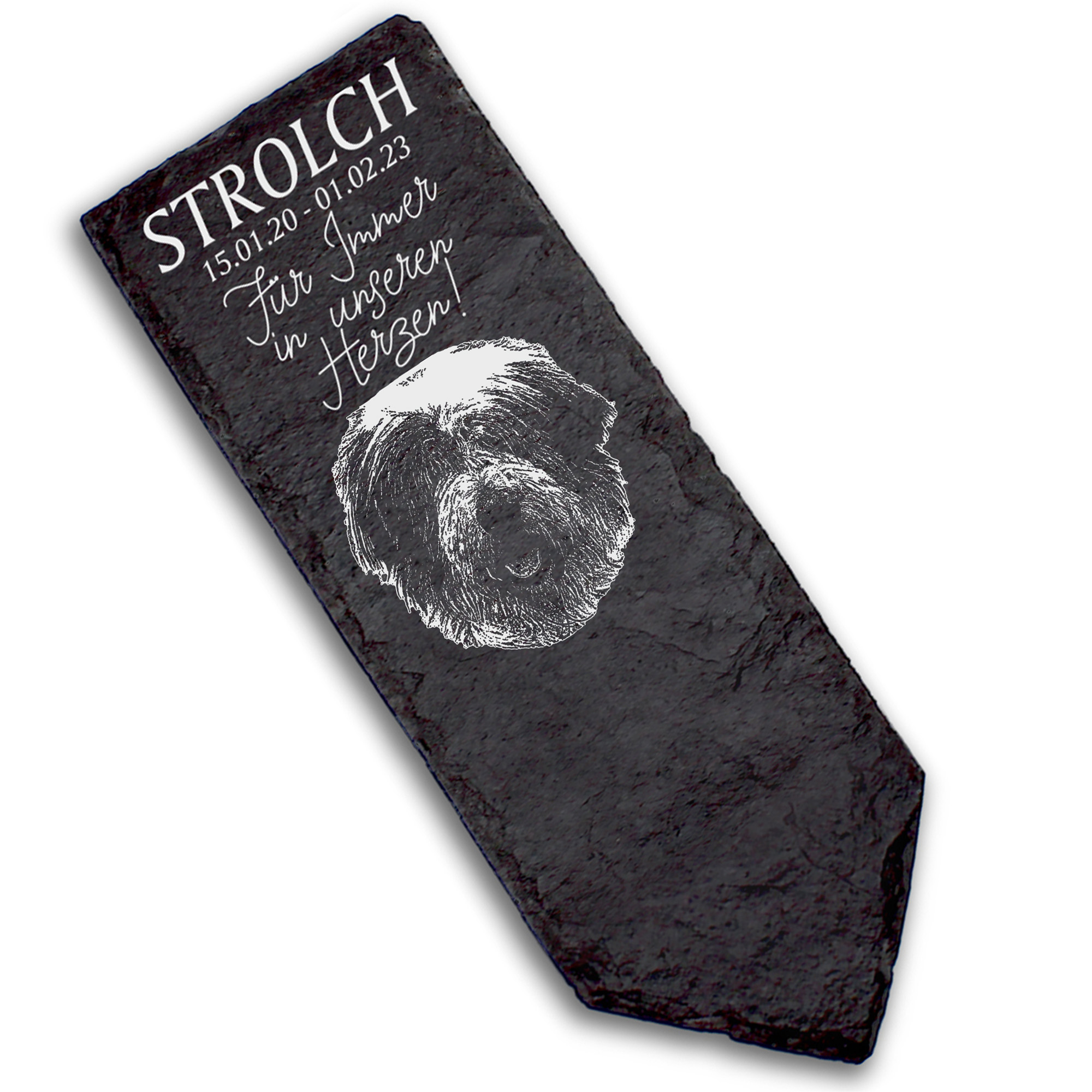 Grabstecker Grabschmuck Grabstein - Ciob?nesc Românesc Mioritic - Personalisiert Grab Deko 8 x 22 cm