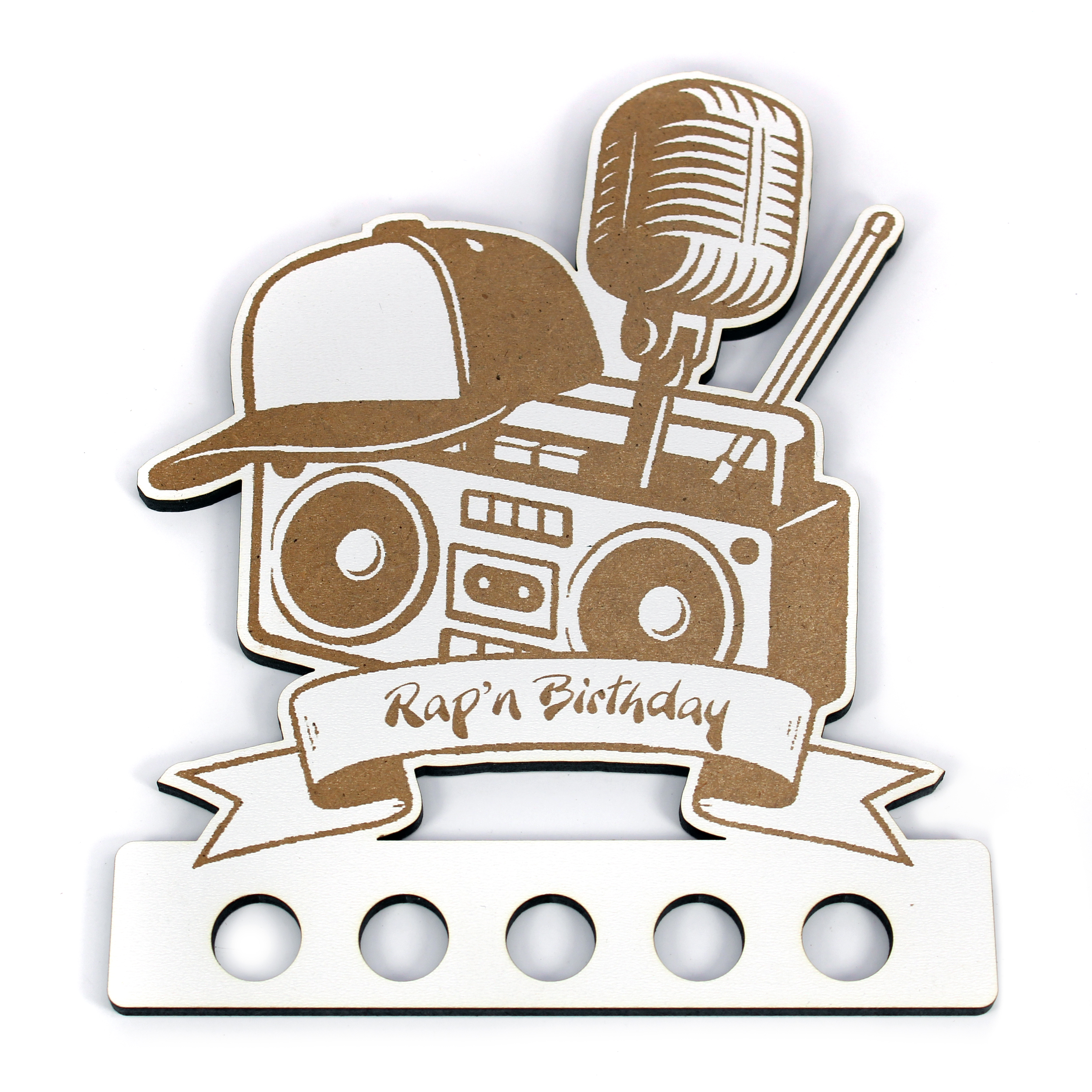 Geldgeschenk Rap Geburtstag - 15cm x 18cm - Rap’n Birthday - Mikrofon, Cap & Ghettoblaster