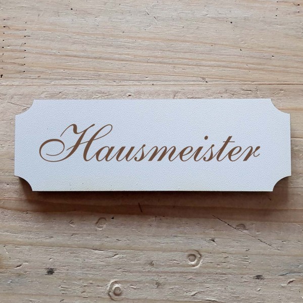 Selbstklebendes Schild « Hausmeister »