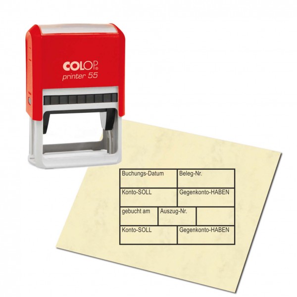 Stempel Kontierungsstempel 9 Varianten COLOP - Buchhaltung Rechnung usw.