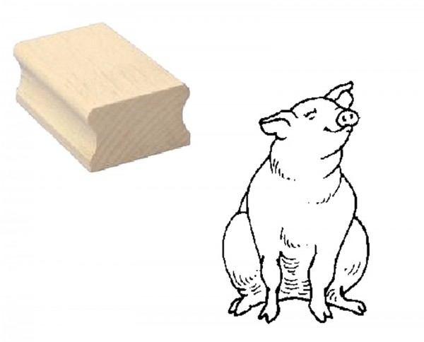 Motivstempel « Glückliches Schwein »