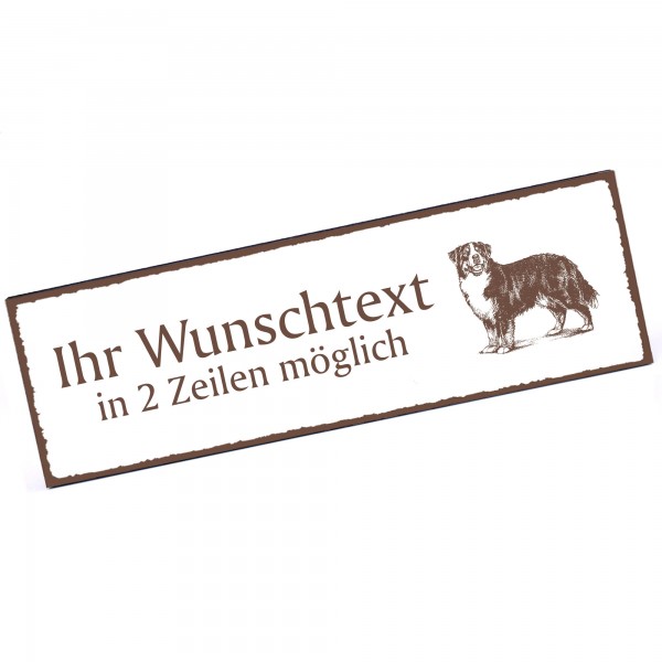 Türschild Berner Sennenhund Namensschild personalisiert mit Gravur - 150mm x 50mm - selbstklebend