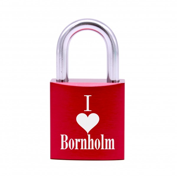 Schloss mit Gravur I love Bornholm • 5 Farben