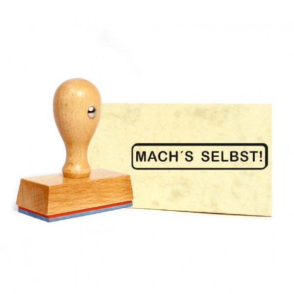 Stempel Mach's selbst - Holzstempel 49 x 9 mm