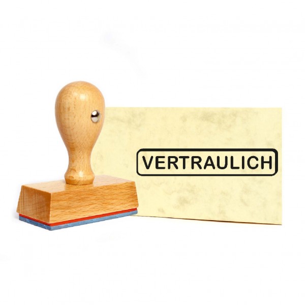 Stempel Vertraulich - Holzstempel 49 x 9 mm