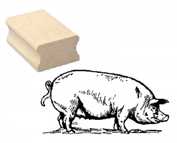 Motivstempel « Schwein - Kopf rechts »