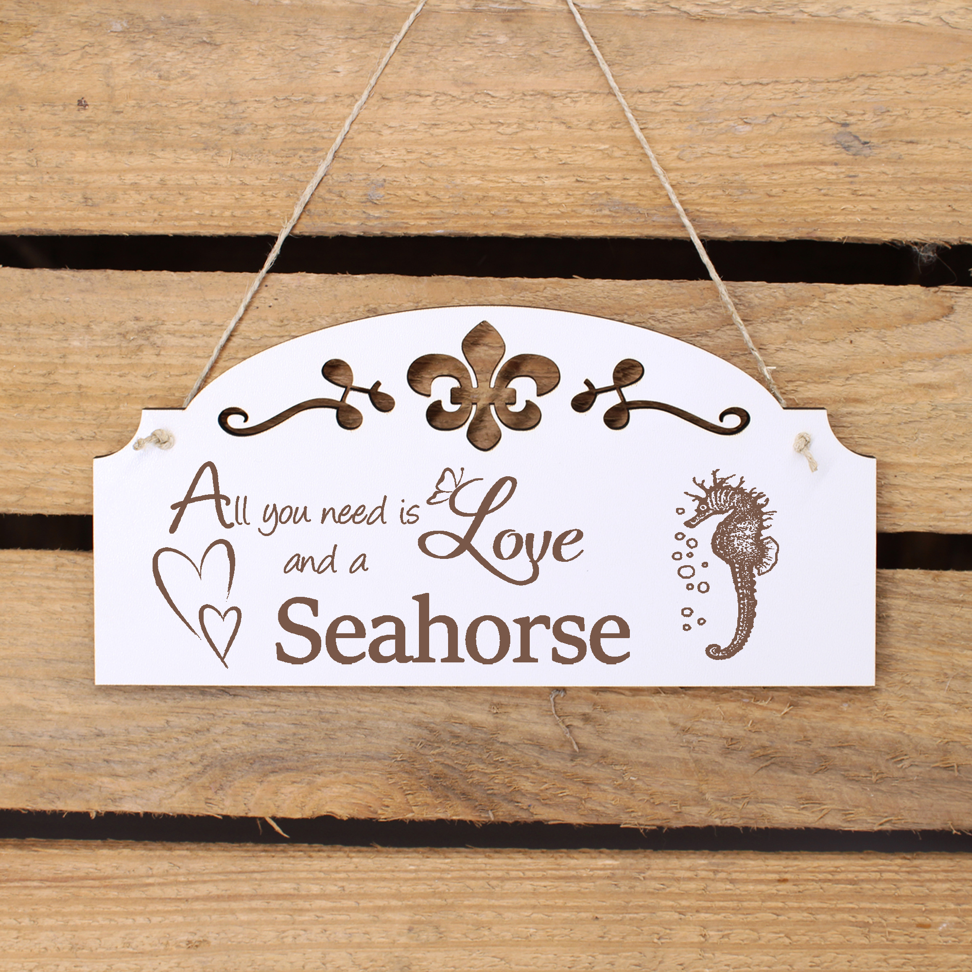 Türschild Dekoschild « Seahorse » Seepferdchen 