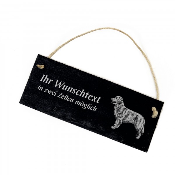 Hundeschild Golden Retriever Türschild Schiefer - personalisiert - 22cm x 8cm