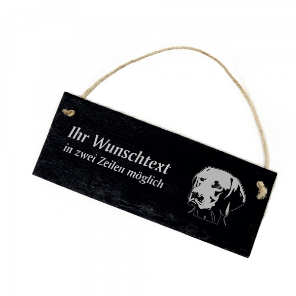 Hundeschild Vizsla Türschild Schiefer - personalisiert - 22cm x 8cm