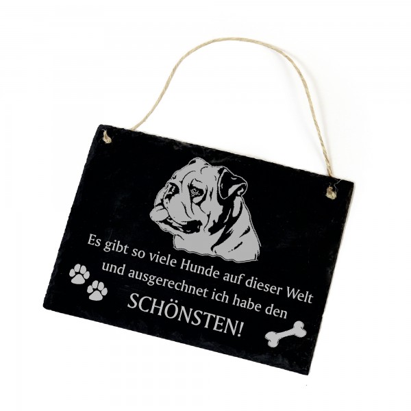 Holzschild Spruch 30x20 cm Französische Bulldogge Hund Deko Schild