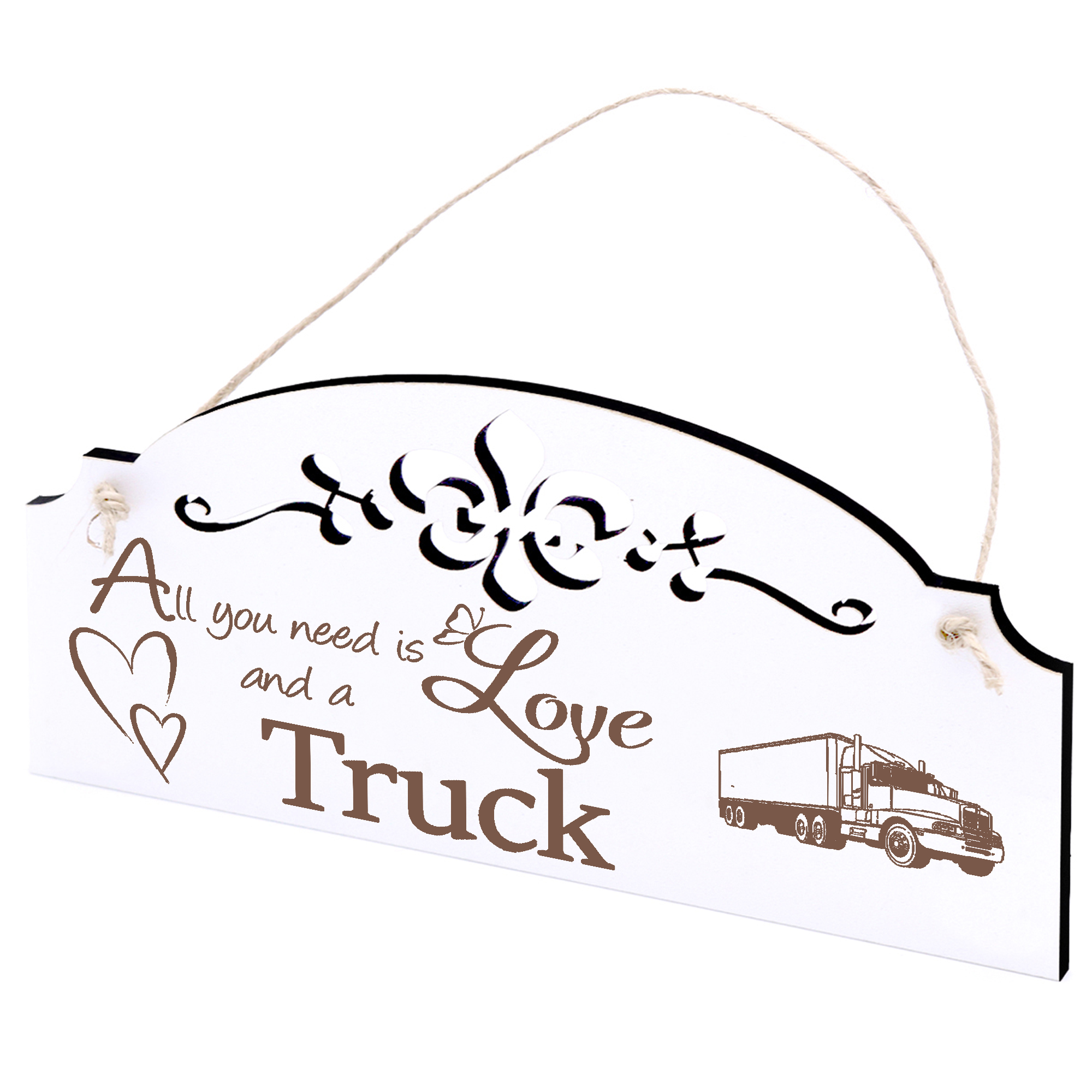 Schild LKW Deko 20x10cm - All you need is Love and a Truck