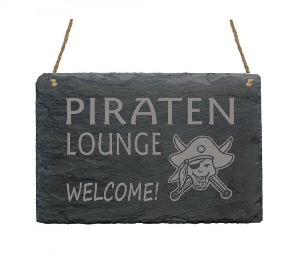 Schiefertafel « Piraten Lounge Welcome »