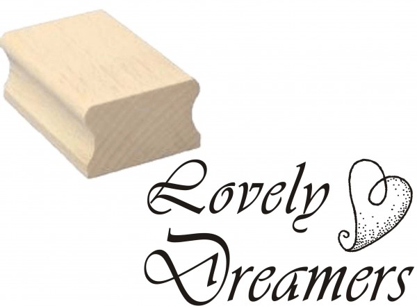 Stempel « LOVELY DREAMERS » Motivstempel Herz 50 x 30 mm