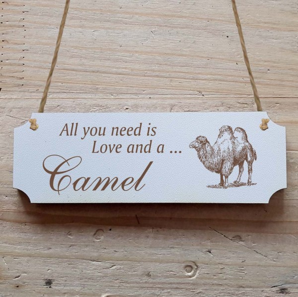 Dekoschild « All you need is Love and a Camel » Kamel