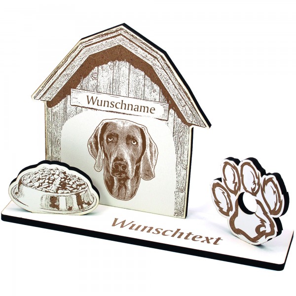 Geldgeschenk Hund Waimaraner - personalisiert 20x14cm