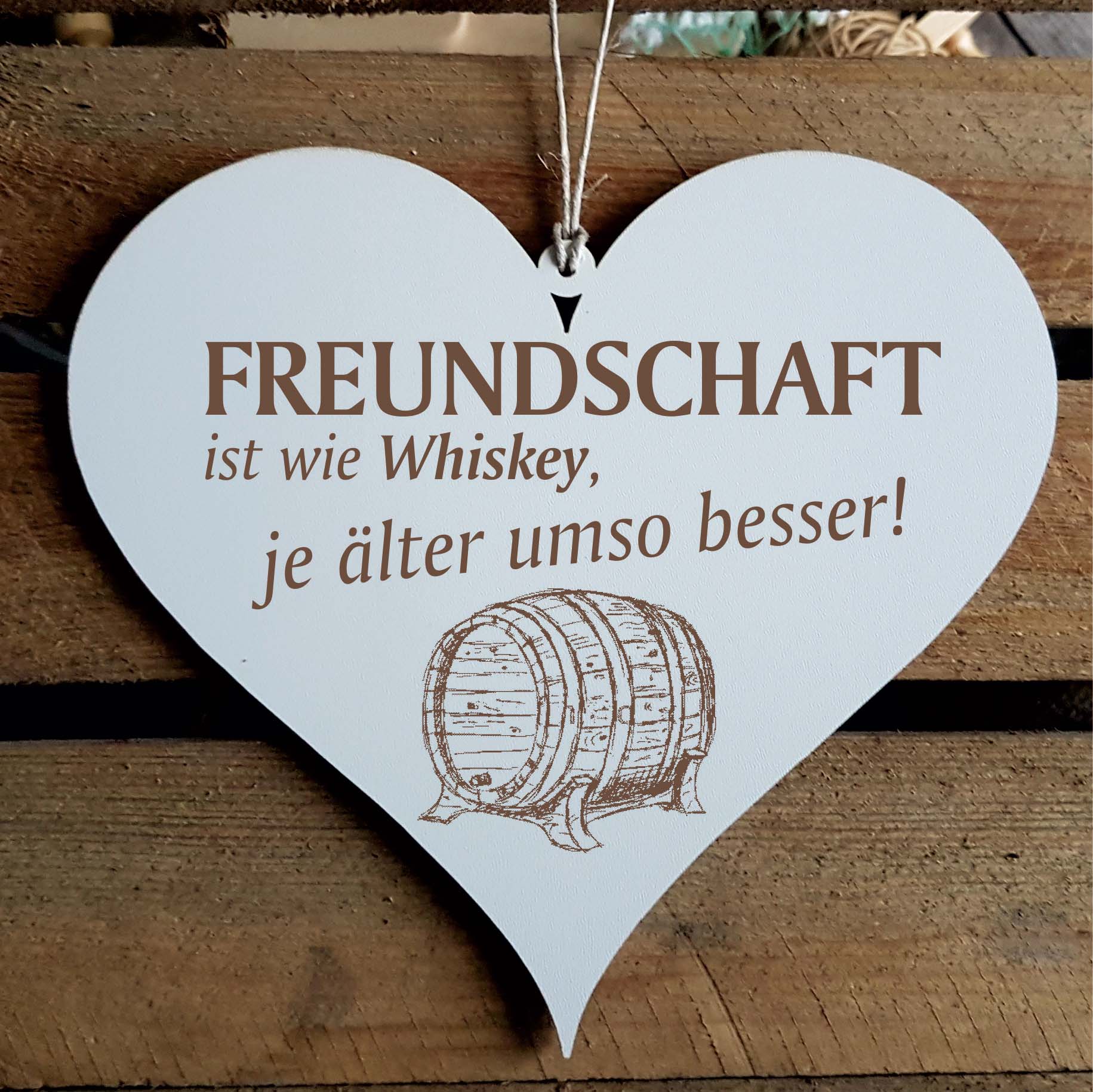 Türschild « Freundschaft ist wie Whisky » Schild 15 x 5 cm Schild Geburtstag 