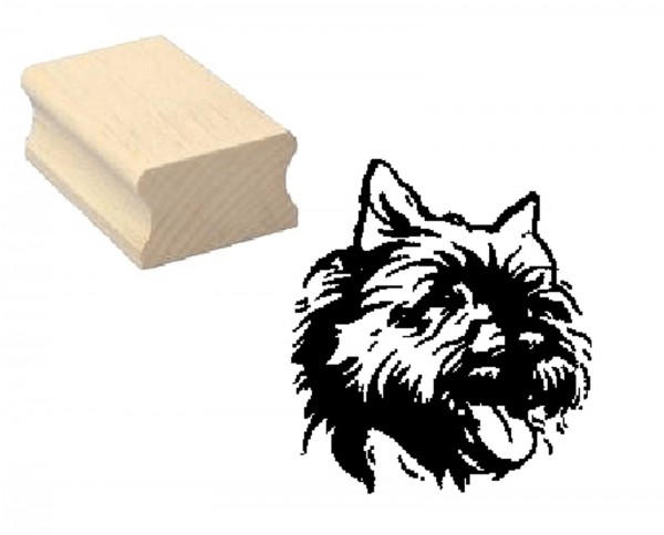 Holzstempel Motivstempel CAIRN TERRIER Hunde Stempel Stempelset Stempelkissen❤️ 