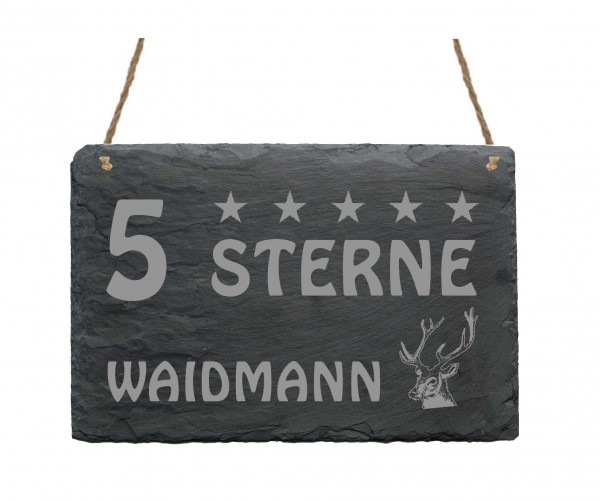 Schiefertafel « 5 Sterne Waidmann »