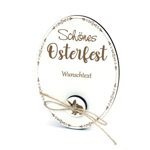 Geldgeschenk Ostern Holzkarte Osterei Schönes Osterfest - inkl. Wunschtext