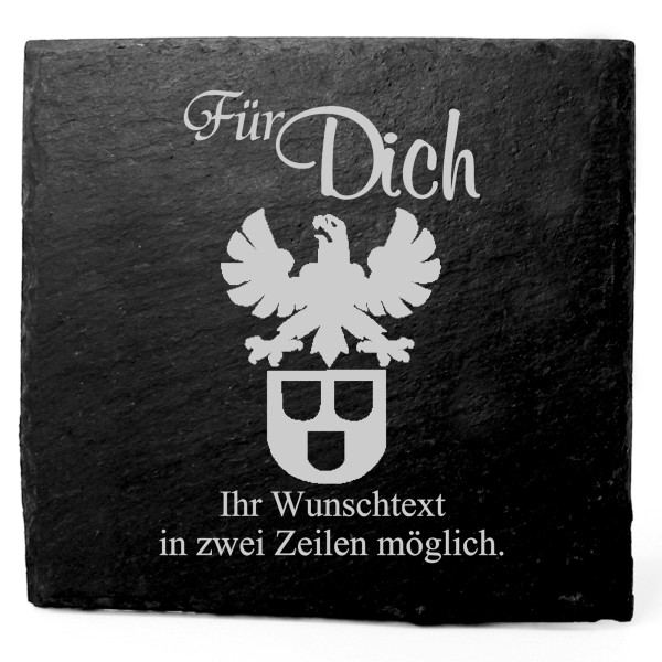 Deko Schiefer Untersetzer personalisiert Maler - Für Dich - 11x11cm
